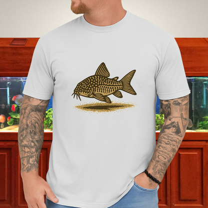Sand Dweller Tee – Realistic Sterbai Corydoras Design