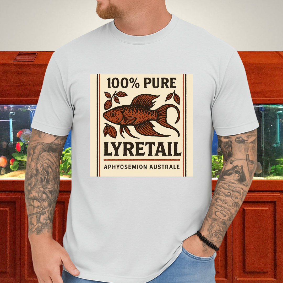 100% Pure Lyretail Tee – Chocolate Australe Killifish Retro Design