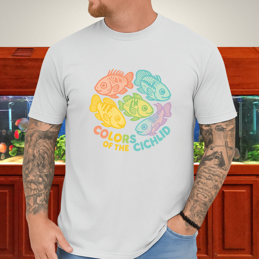 Colors of the Cichlid Tee – Rainbow Apistogramma Kawaii Design