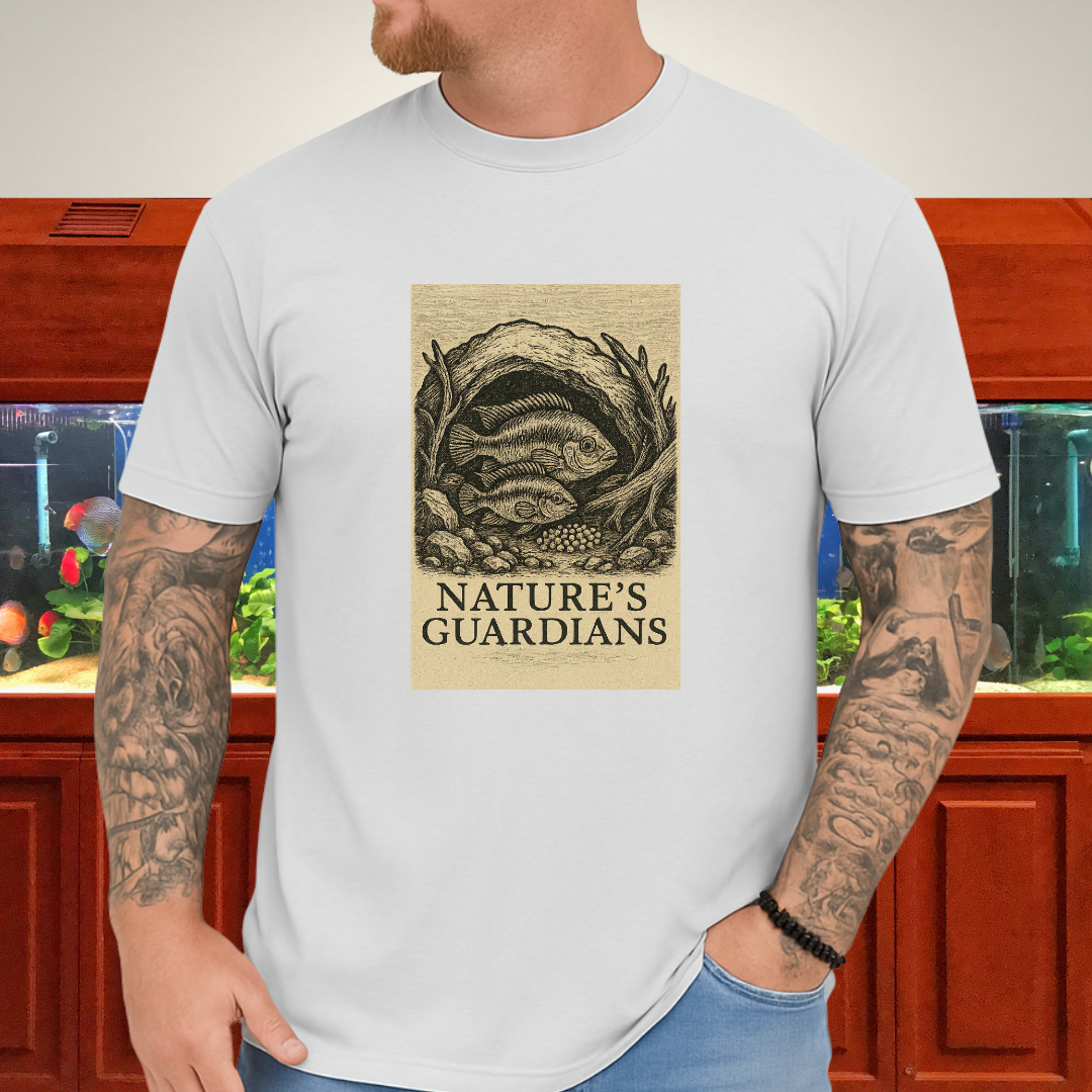Nature’s Guardians Tee – Kribensis Pair Woodcut Illustration