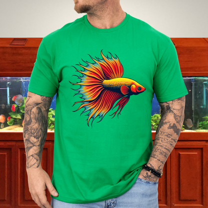 Bubbly Betta T-Shirt – Fiery Siamese Fighting Fish Design for Tropical Aquarium Lovers