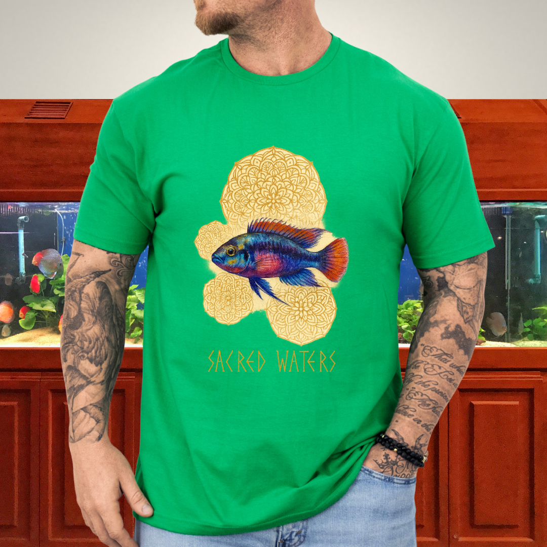 Sacred Waters Tee – Kribensis with Mandala Geometry Design