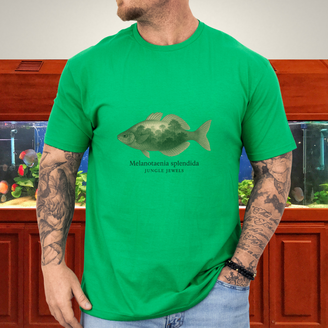 Jungle Jewels Tee – Eastern Rainbowfish Double Exposure Design