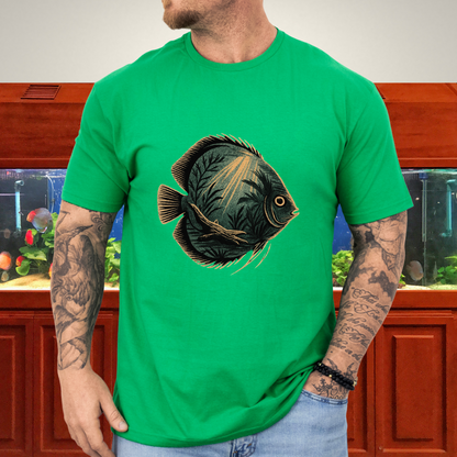Tropical Surrealism: Heckel Discus with Amazon Scene Tee