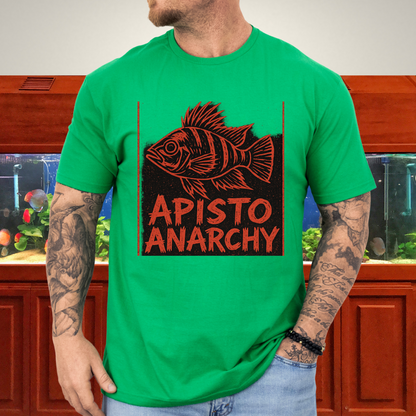 Apisto Anarchy Tee – Punk Band Poster Cichlid Design