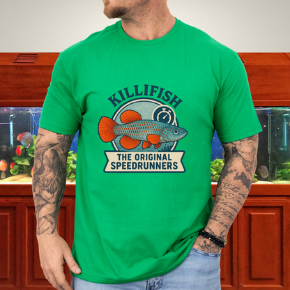 Original Speedrunners Tee – Korthausae Killifish Badge Design