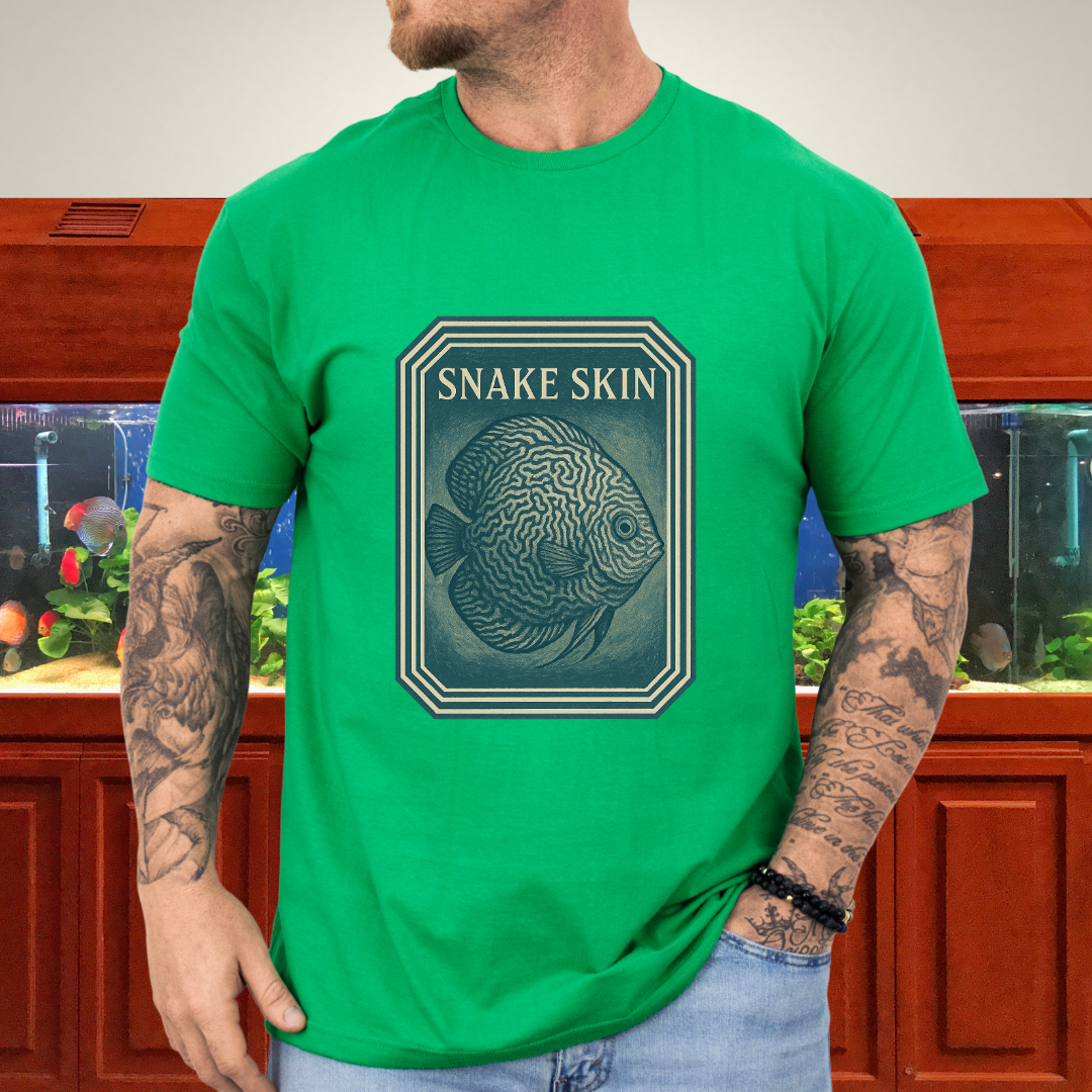 Retro Geometric Snake Skin Discus Tee