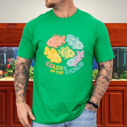 Colors of the Cichlid Tee – Rainbow Apistogramma Kawaii Design