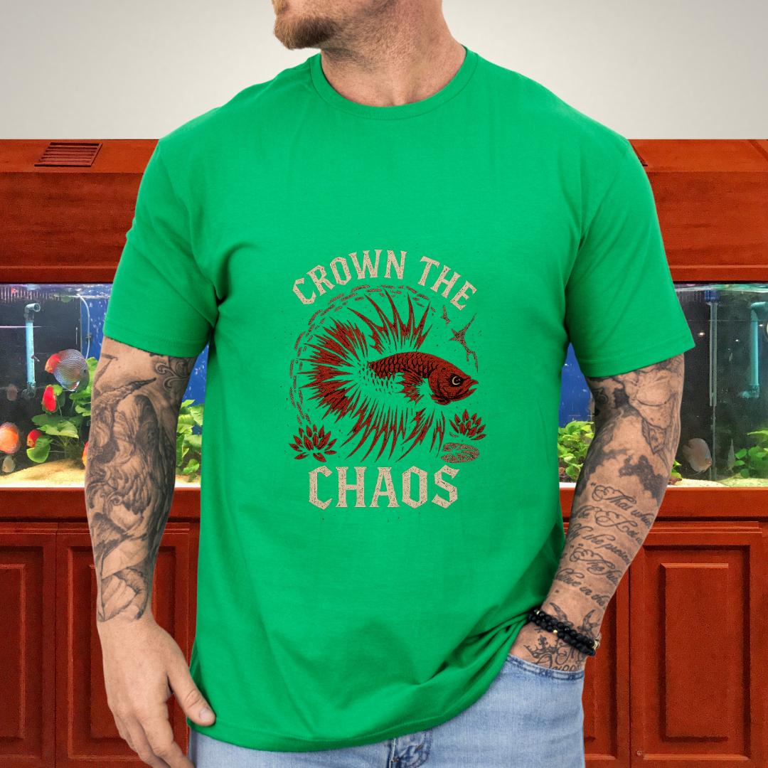 Crown the Chaos Crowntail Betta T-Shirt – Punk Fishkeeper Apparel-T-Shirt-Fish &amp; Friends Tees