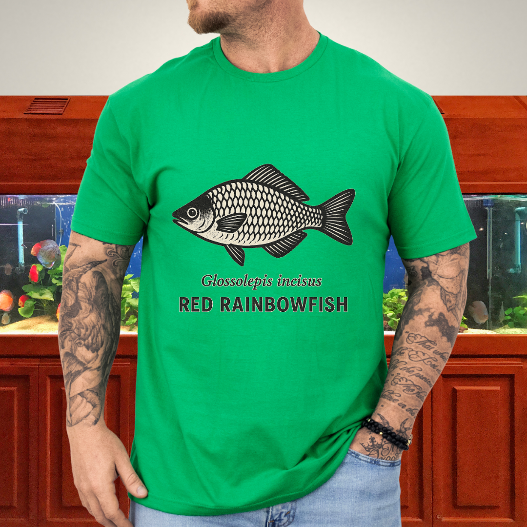 Lake Sentani Rainbowfish Shirt – Bold Red Fish Design