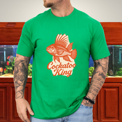 Cockatoo King Tee – Retro Apistogramma Letterpress Design