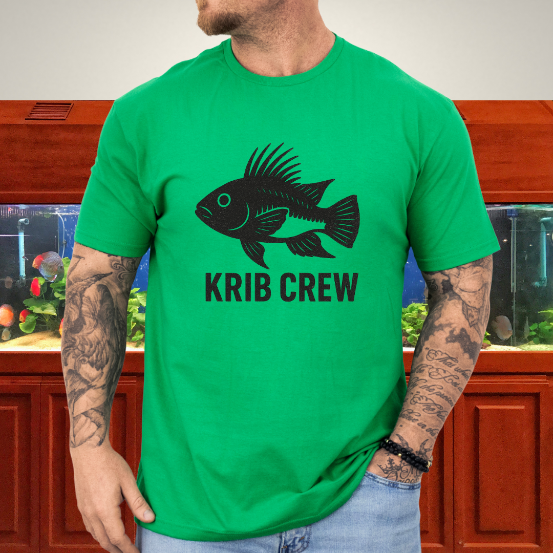 Krib Crew Tee – Minimal Monochrome Kribensis Logo Design