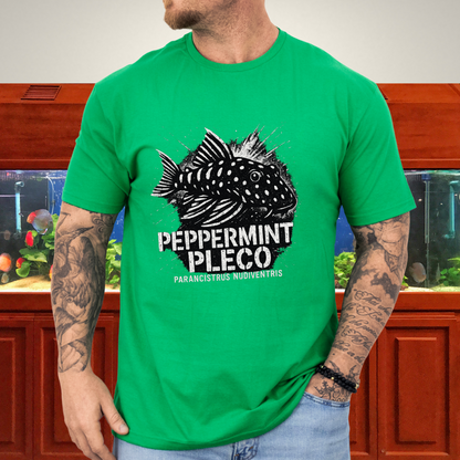 Peppermint Pleco T-Shirt – Punk Graffiti Parancistrus nudiventris Design for Aquarium Hobbyists