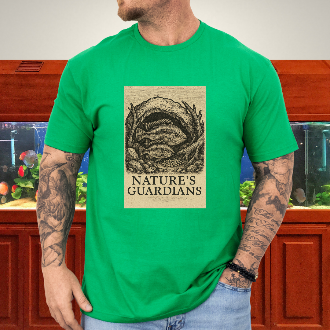 Nature’s Guardians Tee – Kribensis Pair Woodcut Illustration