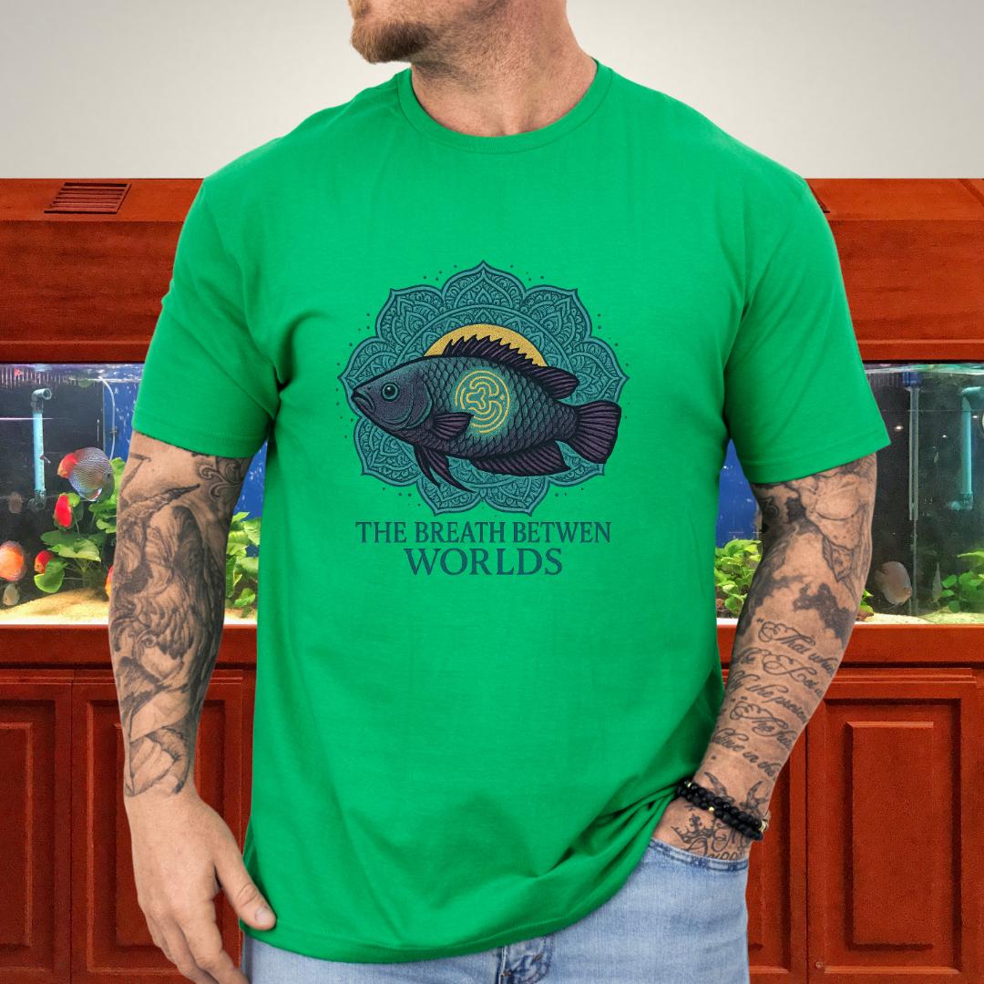 The Breath Between Worlds Tee – Spiritual Climbing Perch Design