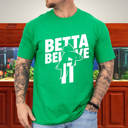 Stencil Betta Fish T-Shirt – Betta Believe It-T-Shirt-Fish &amp; Friends Tees