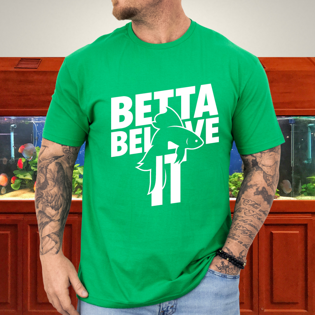 Stencil Betta Fish T-Shirt – Betta Believe It