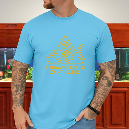 Gold Nugget Pleco Tee – Geometric Logo Catfish Design-T-Shirt-Fish &amp; Friends Tees