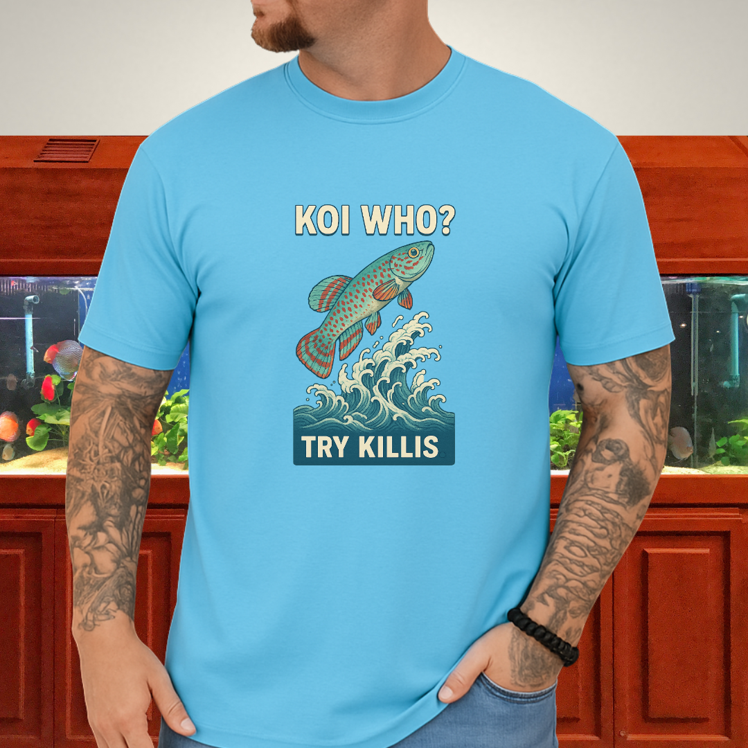 Koi Who? Try Killis Tee – Gardneri Killifish Ukiyo-e Style