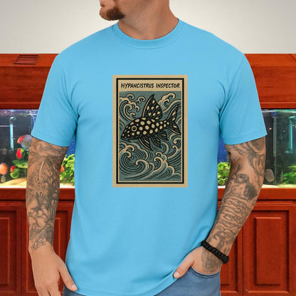 Snowball Pleco Tee – Ukiyo-e Woodblock Aquarium Art-T-Shirt-Fish &amp; Friends Tees