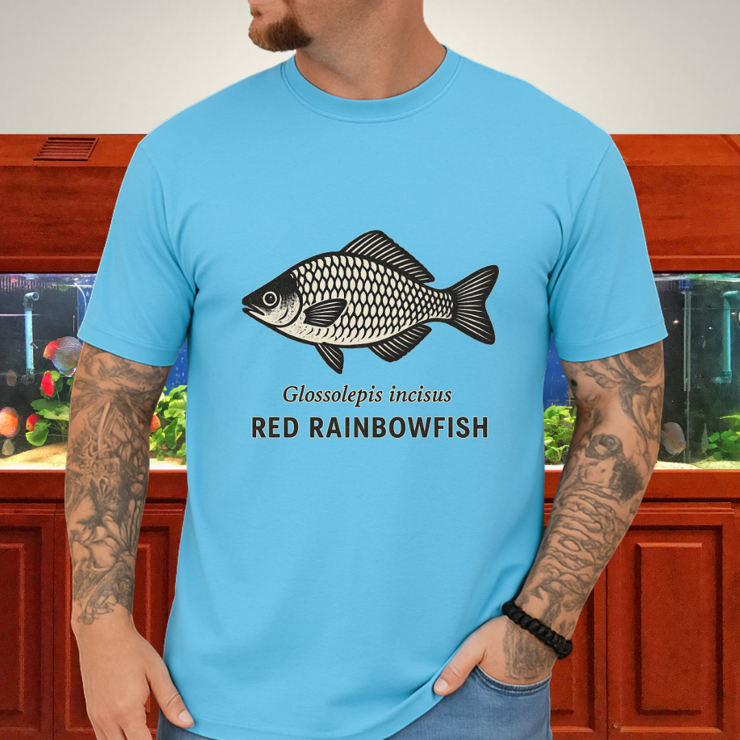 Lake Sentani Rainbowfish Shirt – Bold Red Fish Design