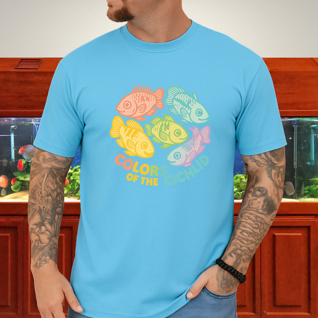 Colors of the Cichlid Tee – Rainbow Apistogramma Kawaii Design