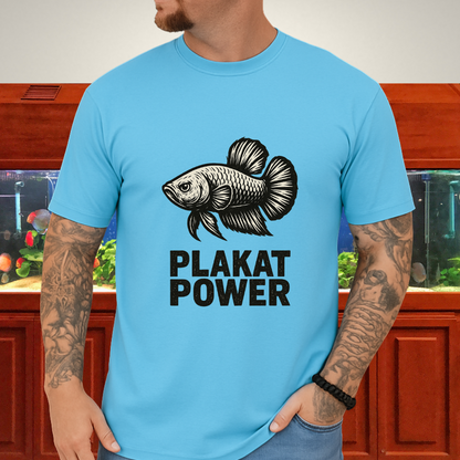 Gritty Plakat Power Betta Shirt – Linocut Style Fishkeeping Apparel