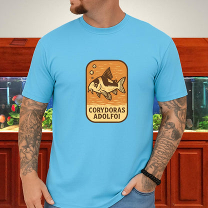 Retro Hover Tee – Corydoras Adolfoi Woodcut Style-T-Shirt-Fish &amp; Friends Tees