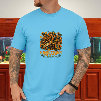 King Tiger Pleco Tee – Y2K Retro Wave Aquarium Design-T-Shirt-Fish &amp; Friends Tees