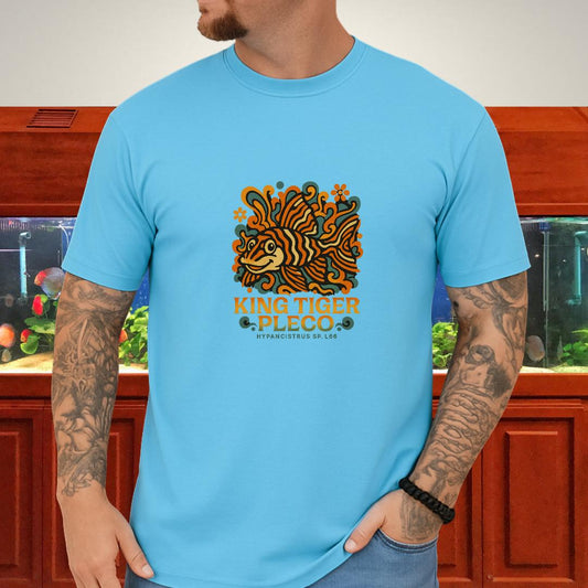 King Tiger Pleco Tee – Y2K Retro Wave Aquarium Design