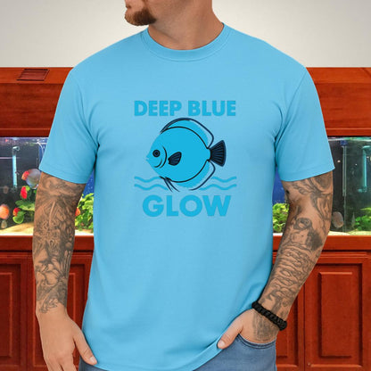 Deep Blue Glow Discus Fish Retro Tee-T-Shirt-Fish &amp; Friends Tees