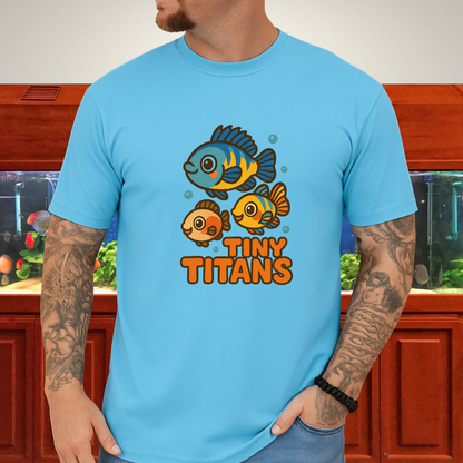 Tiny Titans Tee – Kawaii Dwarf Cichlid Cartoon Design