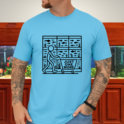 One More Tank T-Shirt – Stick Figure Aquarium Hobby Humor