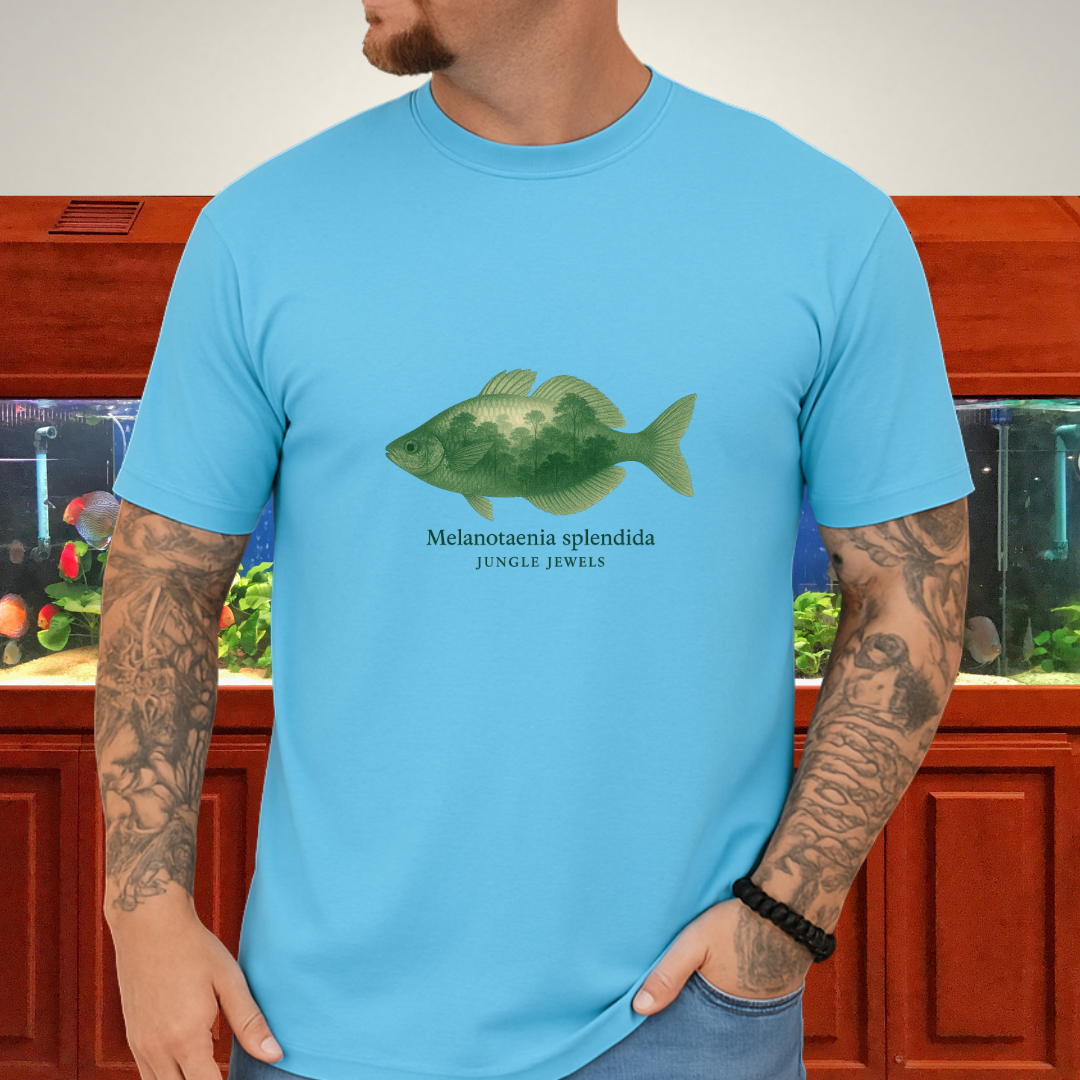 Jungle Jewels Tee – Eastern Rainbowfish Double Exposure Design