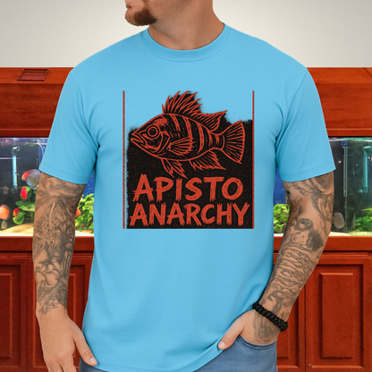 Apisto Anarchy Tee – Punk Band Poster Cichlid Design