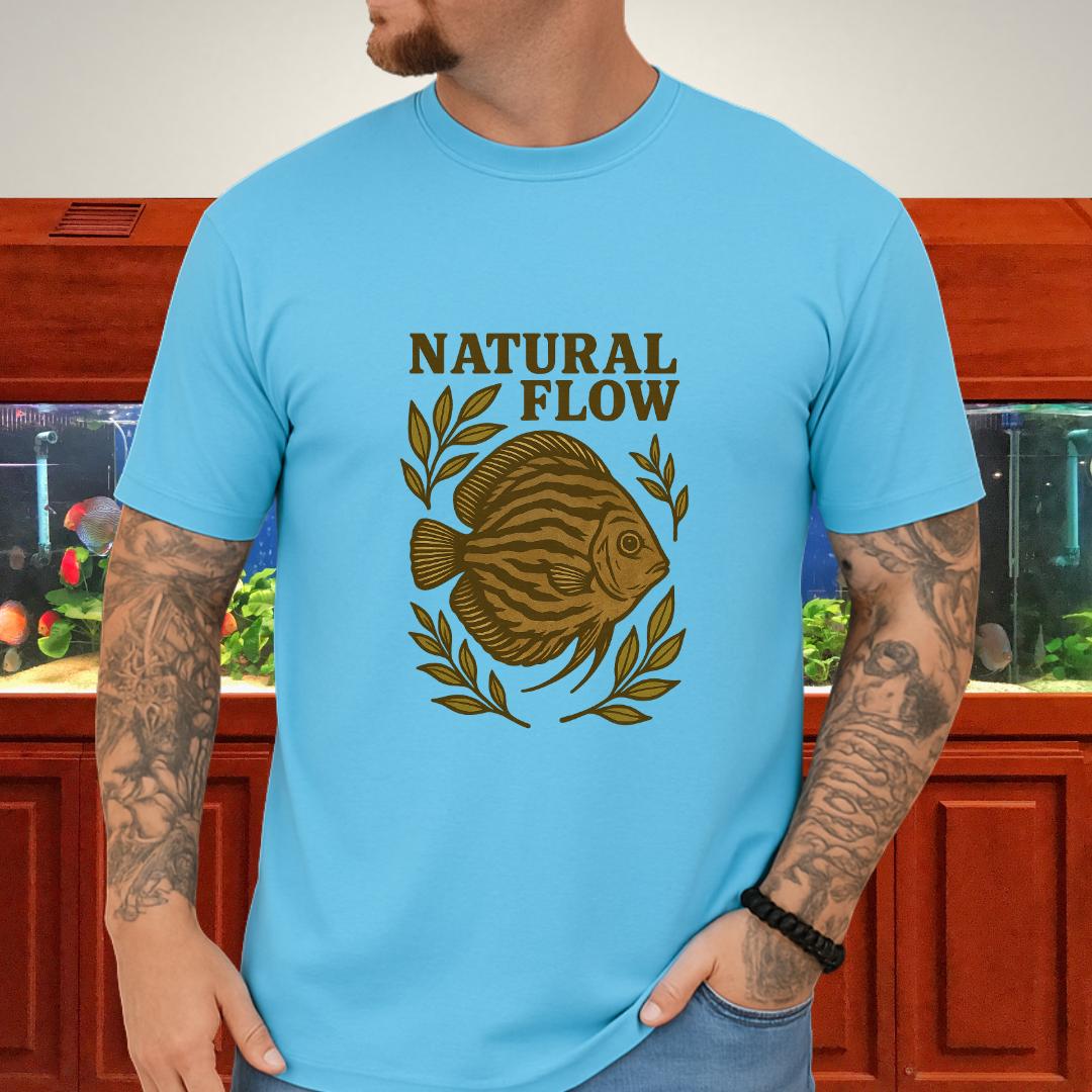 Natural Flow Wild Brown Discus Retro Tee-T-Shirt-Fish &amp; Friends Tees
