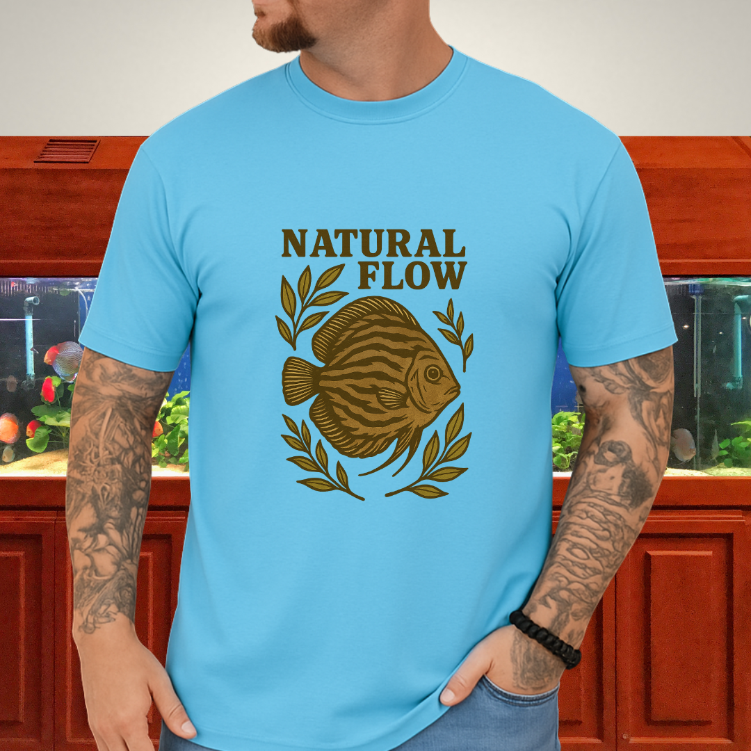 Natural Flow Wild Brown Discus Retro Tee