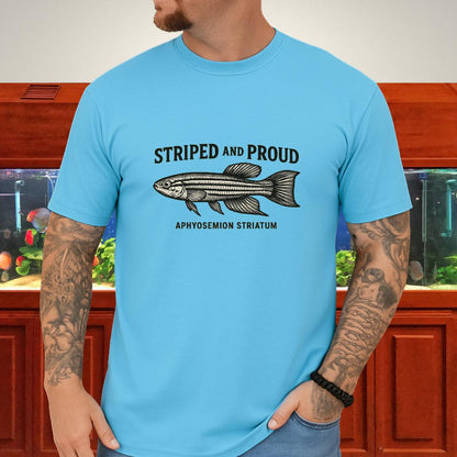 Striped and Proud Tee – Aphyosemion Striatum Retro Banner
