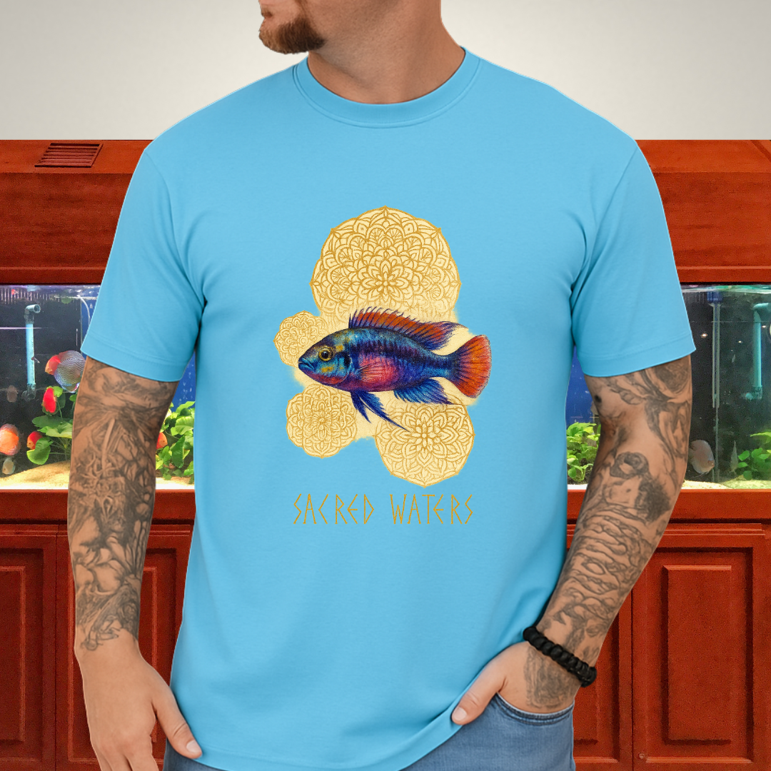 Sacred Waters Tee – Kribensis with Mandala Geometry Design