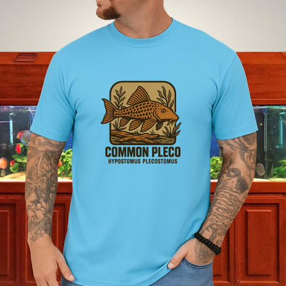 Common Pleco Shirt – Nostalgic Retro Aquarium Style-T-Shirt-Fish &amp; Friends Tees
