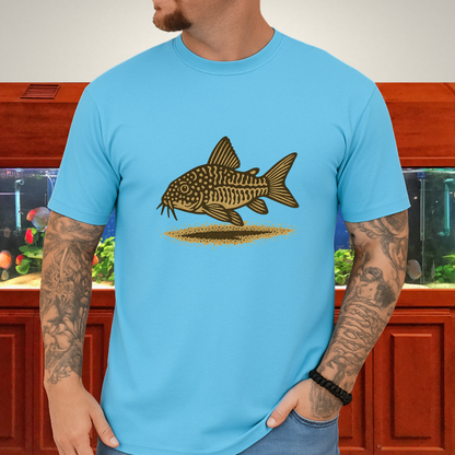 Sand Dweller Tee – Realistic Sterbai Corydoras Design