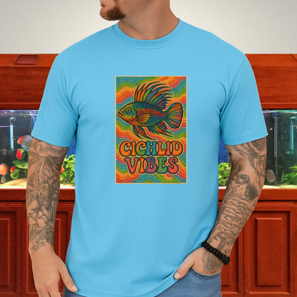 Cichlid Vibes Tee – Groovy Rainbow Apistogramma Design
