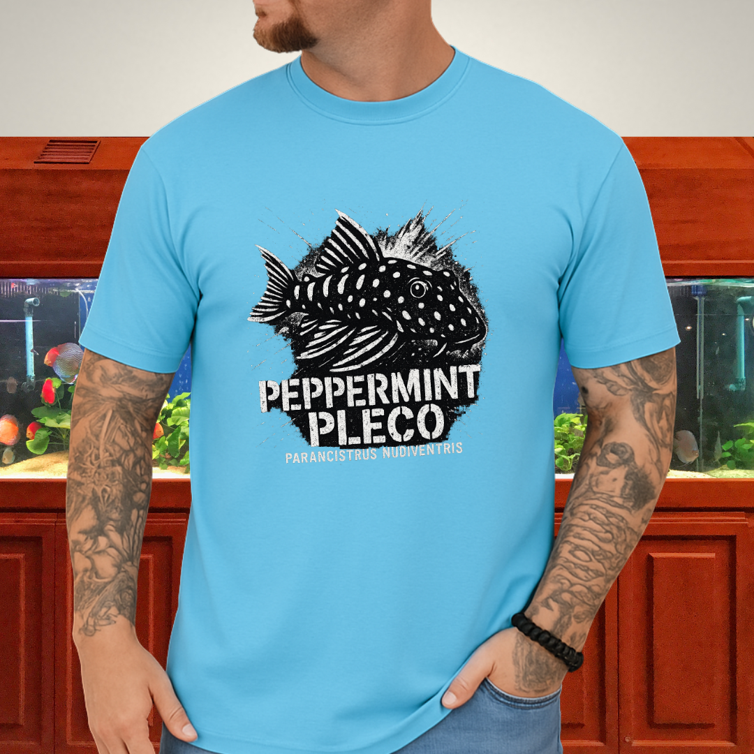 Peppermint Pleco T-Shirt – Punk Graffiti Parancistrus nudiventris Design for Aquarium Hobbyists