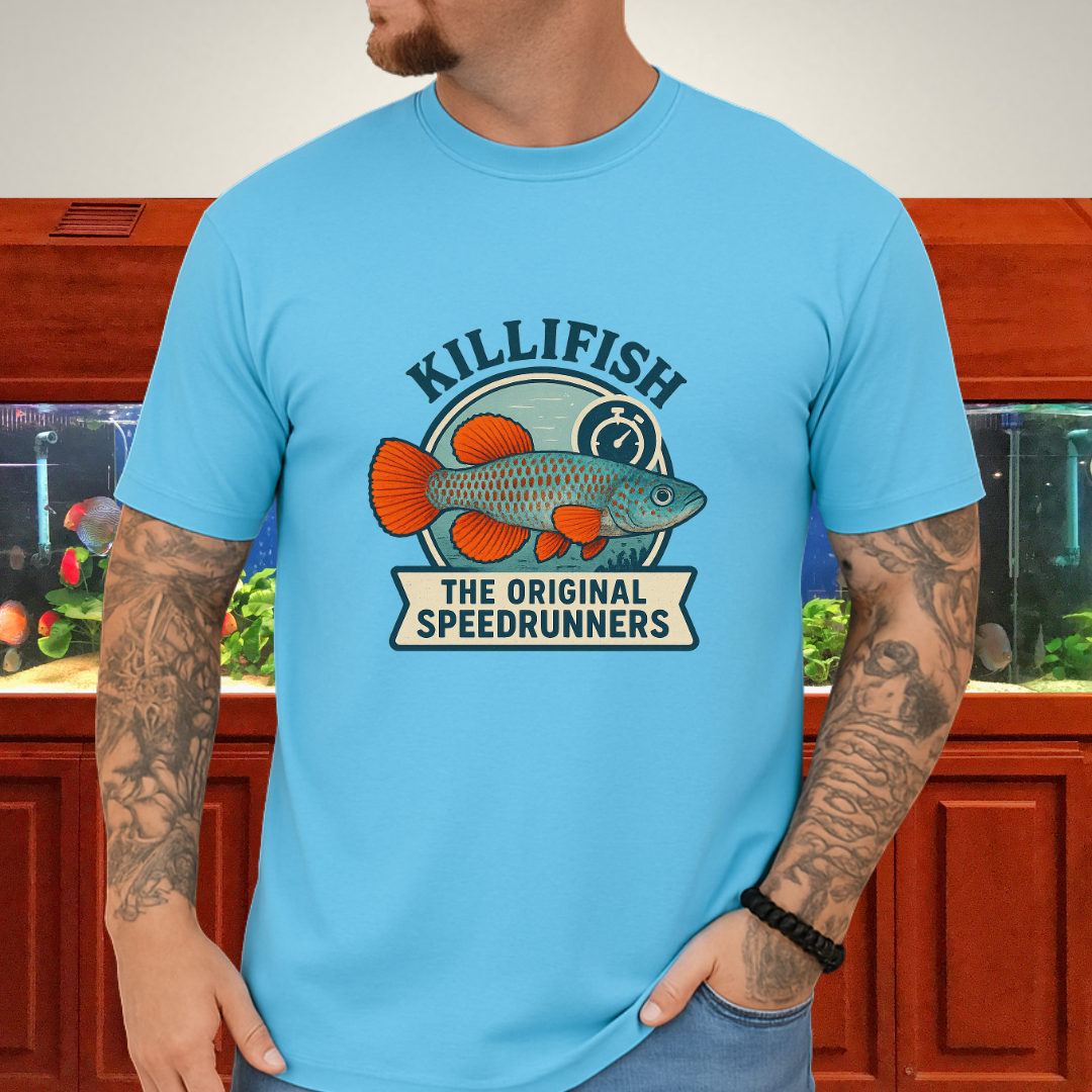 Original Speedrunners Tee – Korthausae Killifish Badge Design