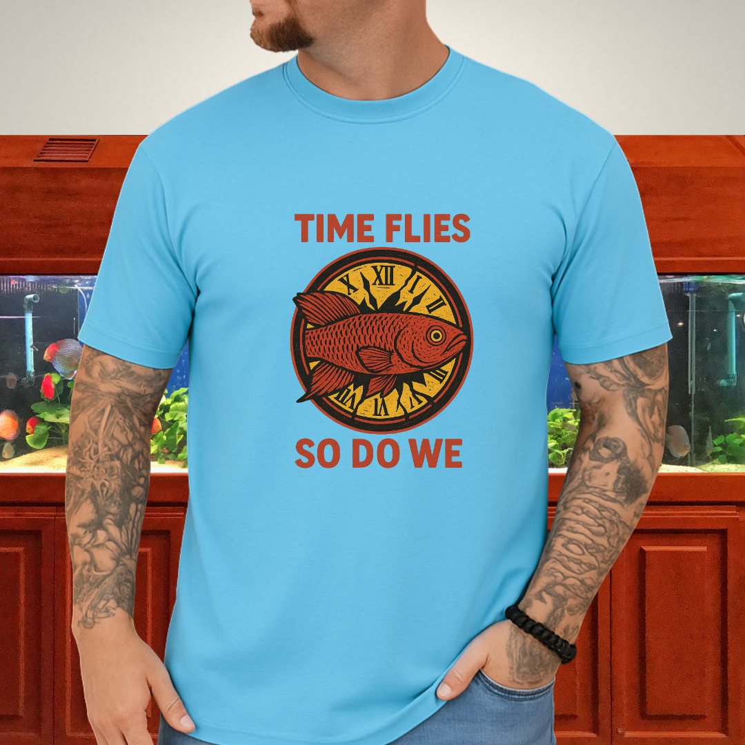 Time Flies, So Do We Tee – Guentheri Killifish Surreal Design