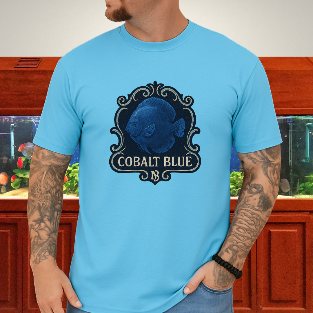 Majestic Retro Badge Cobalt Blue Discus Tee