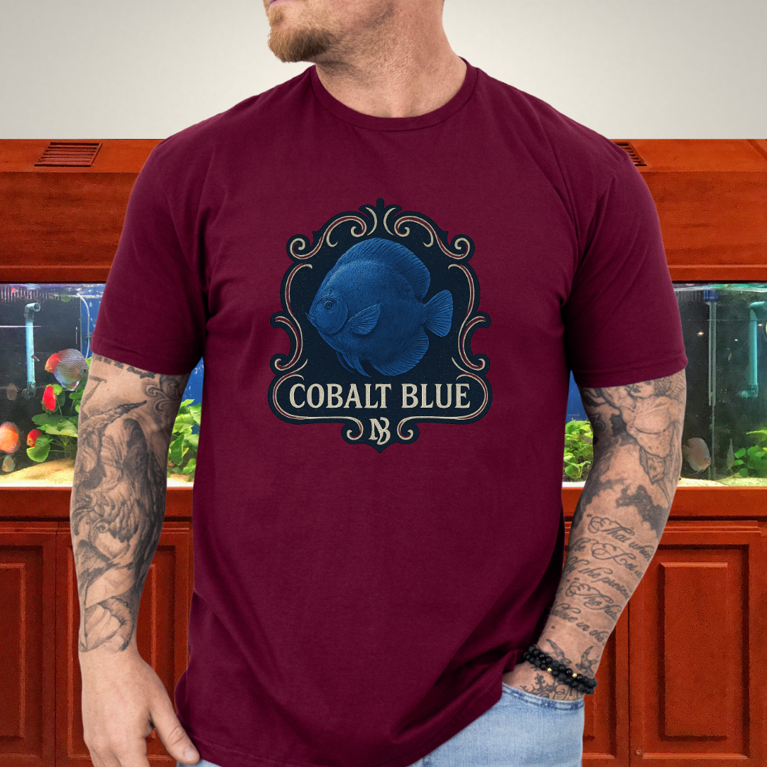 Majestic Retro Badge Cobalt Blue Discus Tee