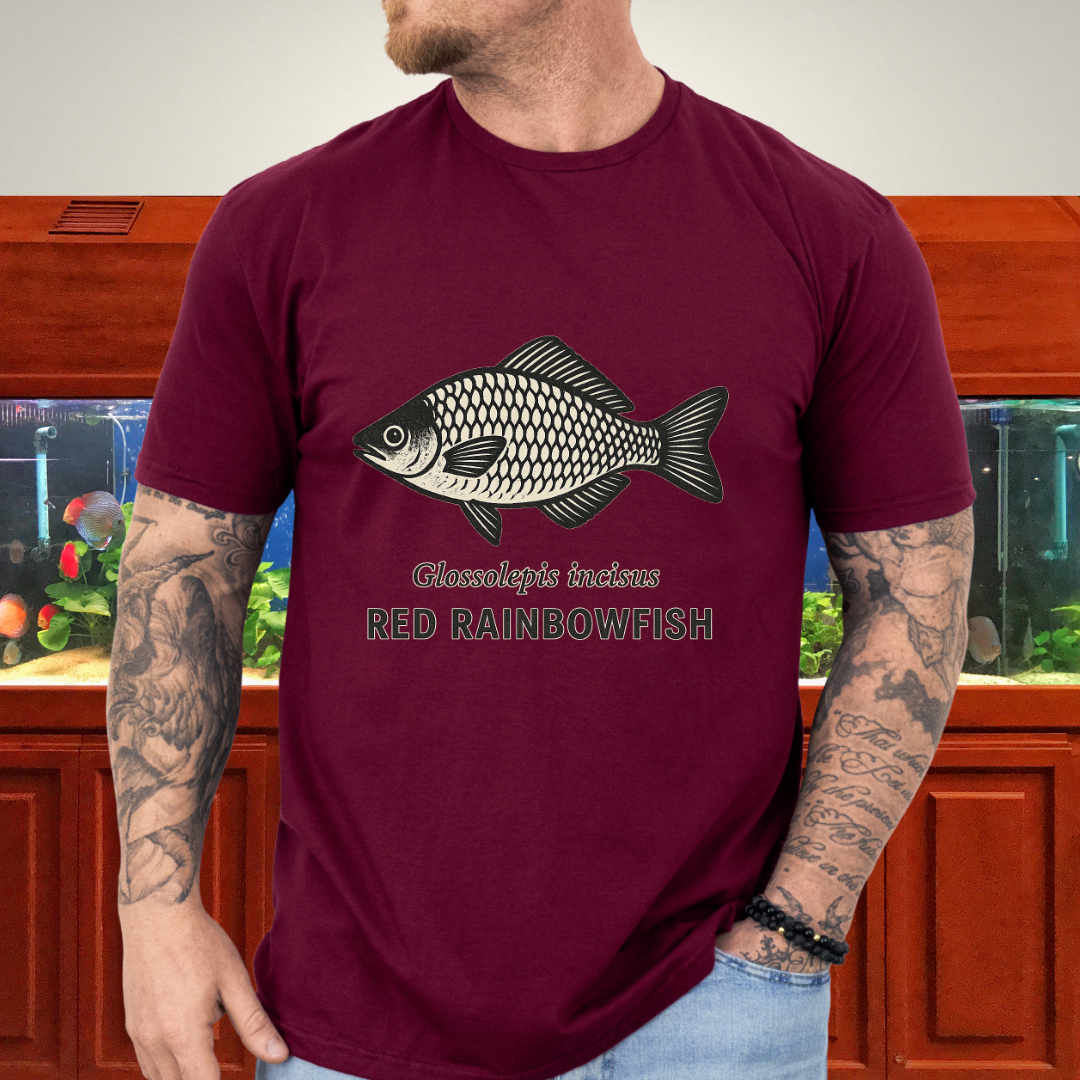 Lake Sentani Rainbowfish Shirt – Bold Red Fish Design