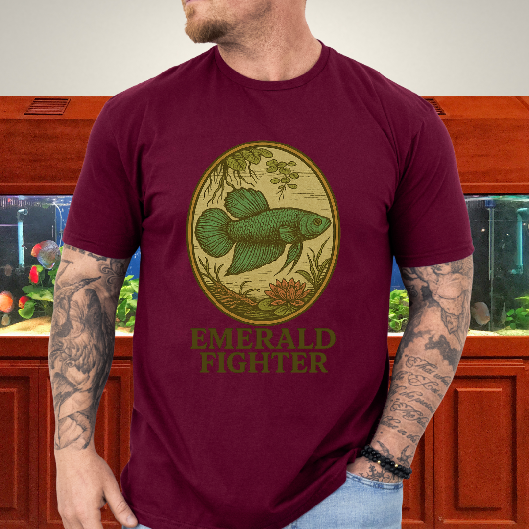 Emerald Fighter Wild Betta Smaragdina T-Shirt – Retro Nature Print