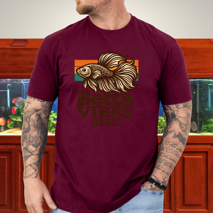 Retro 70s Betta Fish T-Shirt – Groovy Psychedelic Design